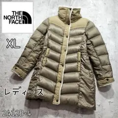 ★人気　ノースフェイス　ロング　ダウンジャケット　ベージュ　レディース　XLのサムネイル