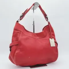イタリア製本革レザートートバッグ ショルダー ハンドバッグ 赤De 