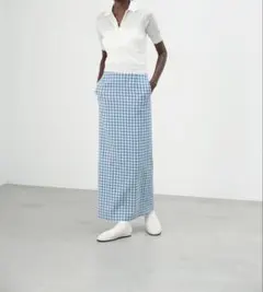 AURALEE AIRY GINGHAM CHECK SKIRT - メルカリ