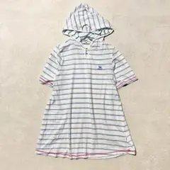【ドッグデプト】フード付きカットソー（M）フーディ プルオーバー ボーダー ロゴのサムネイル