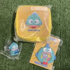 ハンギョドン　ポーチとフィギュア　缶バッジ&ホルダーセット