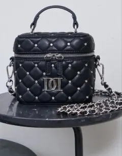 ダーリッチ キルティングビジュースクエアミニバッグ バニティ