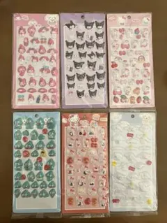 サンリオ　ボンボンドロップシール風　６枚セット