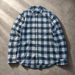美品 オールドネイビー オンブレ ネルシャツ チェックシャツ 長袖 古着 M