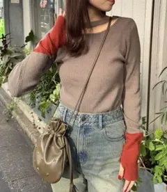 チャオパニック/アンチピリングチョーカーニット