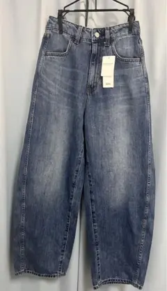 グローバルワーク グッドデニム ワイドレッグデニムパンツ バレルS