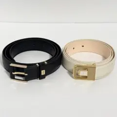 【ランクA】Yves Saint Laurent ベルト 2本セット