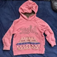 x-girl フード付きパーカー ピンク　4T