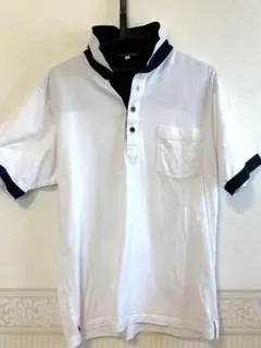 ALPINARD ポロシャツ LL ホワイト/ネイビー