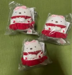 すみっコぐらし サクマ いちごみるく コラボ てのりぬいぐるみ しろくま 3つ