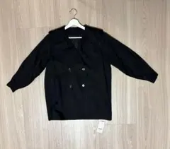 SELECT MOCA 黒 ダブルブレストコート Fのサムネイル