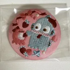 ハンギョドン　サンリオキャラクターズ 刺繍缶バッジビスケット3