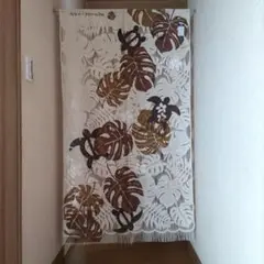 モンステラ柄・ストリンガー ロングのれん 85cm x 150cm