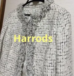 ハロッズ　ツイード　フリルデザイン　ジャケット　セレモニー