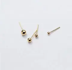 ボールピアス 丸玉4mm ゴールド レディース・メンズ