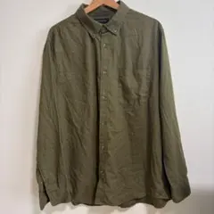 メンズ　BANANA REPUBLIC 長袖シャツ カーキ XL