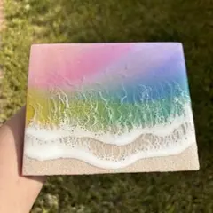 【試作品】レジン　海アート　オーシャンアート　12×15cm　No.1134