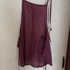 Atsuko Matano エプロン 猫モチーフ ボルドーのサムネイル