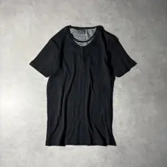 00S henry neck rib s/s tee grunge Y2Kのサムネイル