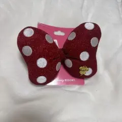 【美品】ミニーちゃん リボン ヘアゴム （水玉）大