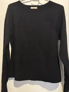 mystic フレア袖　黒ニット