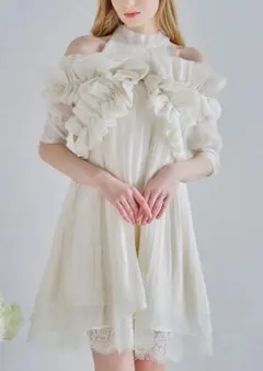 poláura ソフトブルームバックリボンワンピース ポローラ - メルカリ