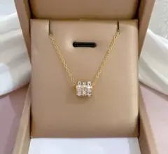 サージカルステンレス 【爆売れ】リング✨cz3柱ダイヤ ネックレス 高級 金アレ