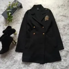 PINKO 黒 ダブルブレスト ビジュー付き　エポレット　金ボタン　XS