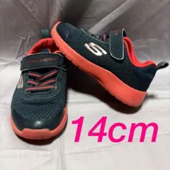 14cm スケッチャーズ　ネイビー/レッド SKECHERS クリーニング済み