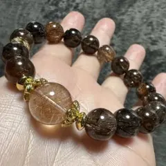 フォリエーテッドマイカインクォーツ✨天然石の腕輪お守り【天赦日ご祈祷】白蛇AB 7㎜フォリエーテッドマイカインクォーツブレスレット | ー天然石