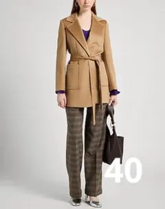 【美品】マックスアンドコー ラナウェイ ショートラン キャメル コート 40 美品】マックスアンドコー ラナウェイ ショートラン キャメル コート