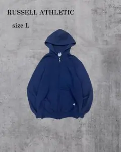 【RUSSELL ATHLETIC】90s USA製 フルジッパー ネイビー