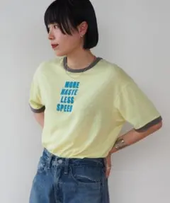 【BEAMS BOY】シアーリンガーTシャツ レモンのサムネイル