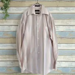 【秋のマストアイテム】Claiborne クレイボーン ストライプ 長袖シャツM
