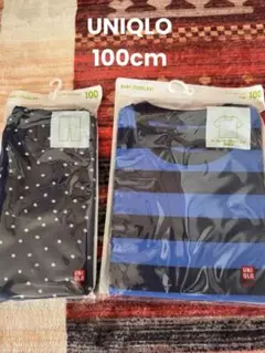 UNIQLO 100cmセット 半袖　ストライプ　Tシャツ　レギンス7分丈