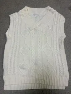 ロペピクニック　ROPÉ PICNIC ニットベスト ホワイト