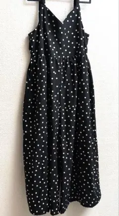 サロペット オールインワン キャミサロペット　水玉模様