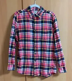 ユニクロ　チェック柄　ネルシャツ　Sサイズ