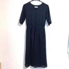 anysis/エニシス ネイビー 半袖 Aライン ワンピース