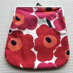 marimekko マリメッコ がま口 ポーチ 花柄 ウニッコ フィンランド製のサムネイル