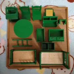 シルバニアファミリー 緑色家具セット②