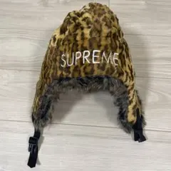 Supreme レオパード柄 フライトキャップ