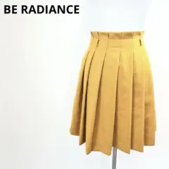 BE RADIANCE フレアスカート マスタード プリーツ ミニ丈 上品のサムネイル