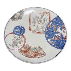 （詳細不明）大きな絵皿 直径約37cm ジャンク扱い リメイク・金継ぎ用