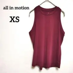 all in motion【XS】 バーガンディ タンクトップ トップス 古着