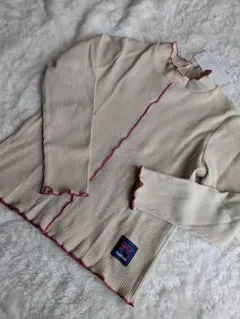 新品 HUSHUSH リブ長袖カットソー 110cm
