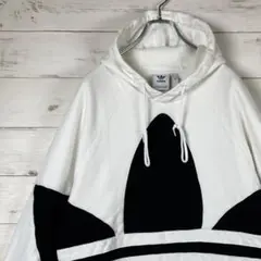アディダス プルオーバーパーカー ビックトレフォイルロゴ ホワイト 2XL