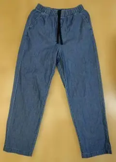 無印良品 婦人 イージーテーパードパンツ　S ブルー