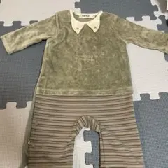 SLAP SLIP （bebe）グリーンロンパース 70サイズ