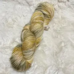 手染め毛糸◆防縮加工ウール◆冬木立◆100gかせ